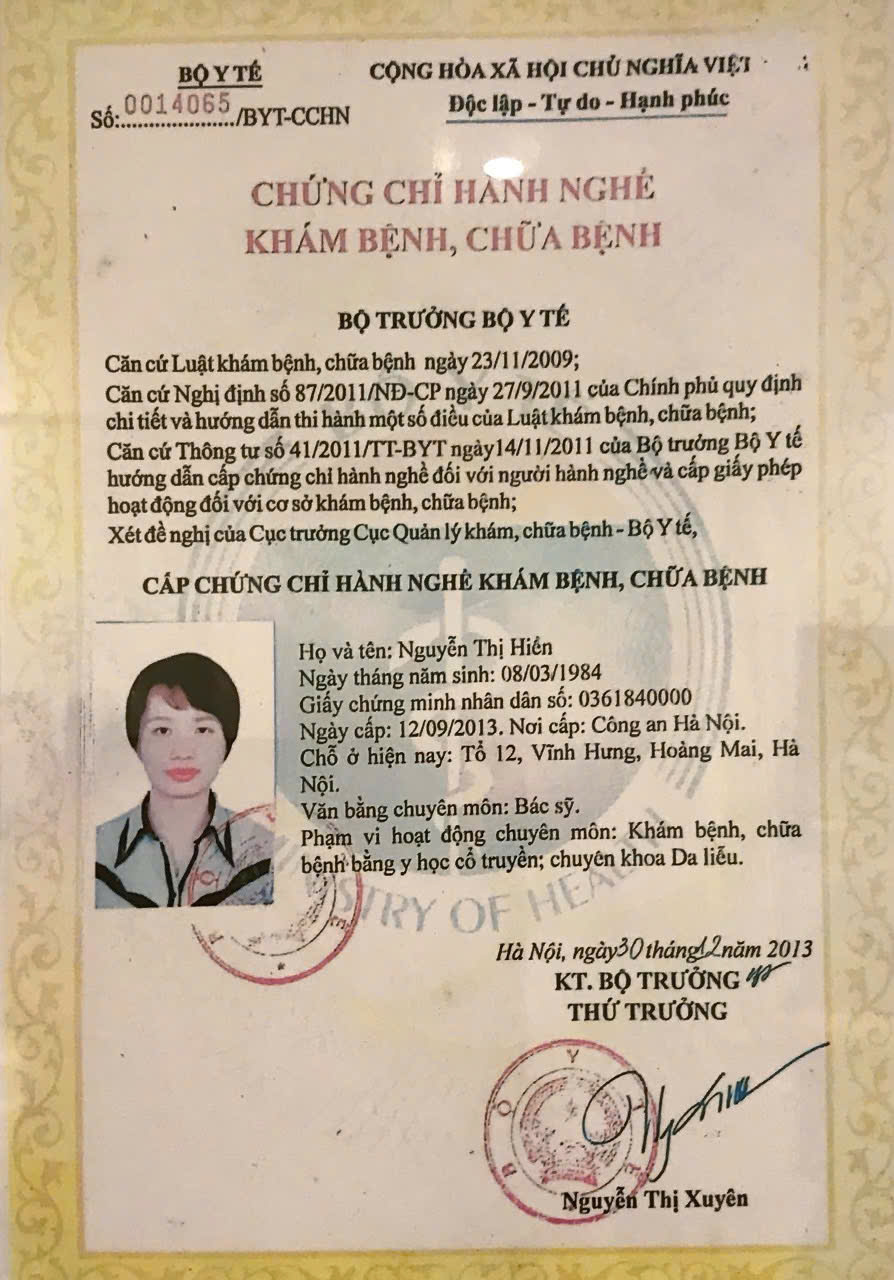 Chứng chỉ hành nghề